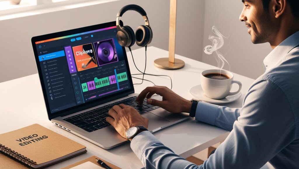 agregar música libre de derechos a tus videos con Clipchamp