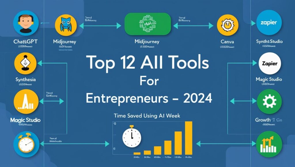 Comparativa visual de las 12 mejores herramientas de inteligencia artificial para automatizar y escalar negocios en 2024