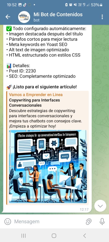 Bot en Telegram que escribe y publica por ti 18