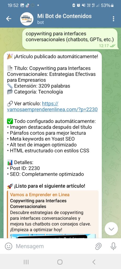 Bot en Telegram que escribe y publica por ti 17