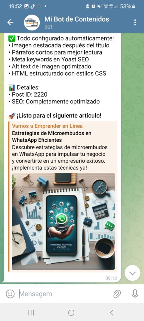 Bot en Telegram que escribe y publica por ti 16