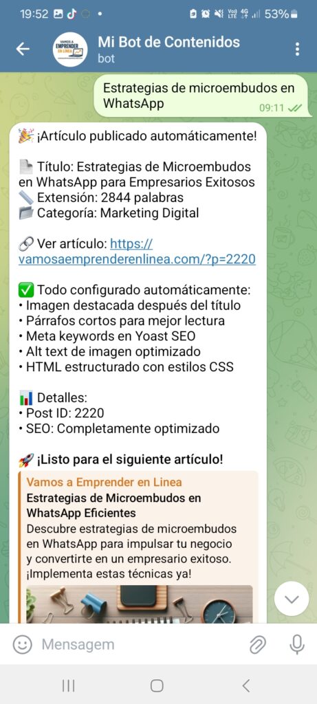 Bot en Telegram que escribe y publica por ti 15