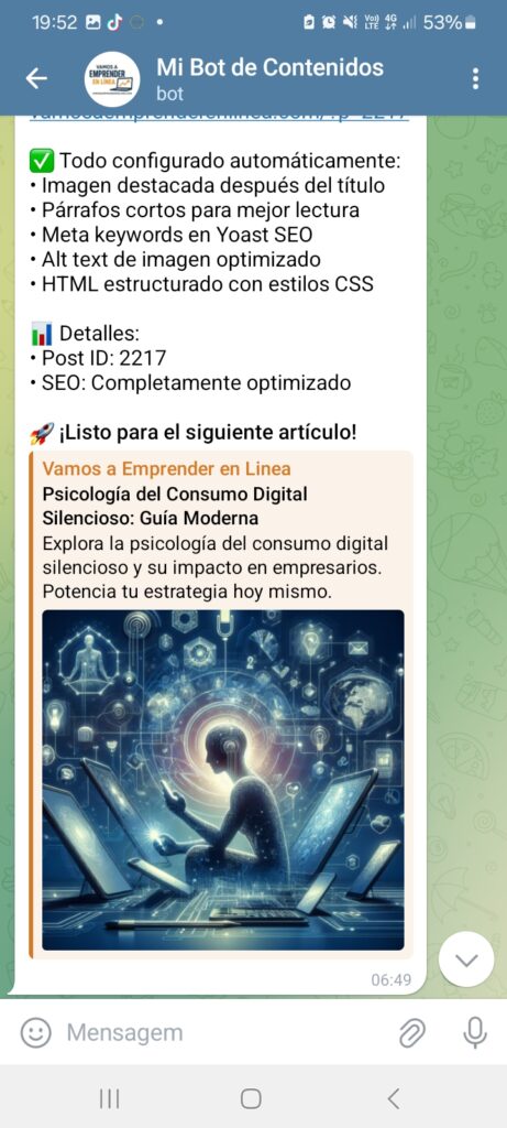 Bot en Telegram que escribe y publica por ti 14