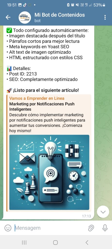 Bot en Telegram que escribe y publica por ti 12