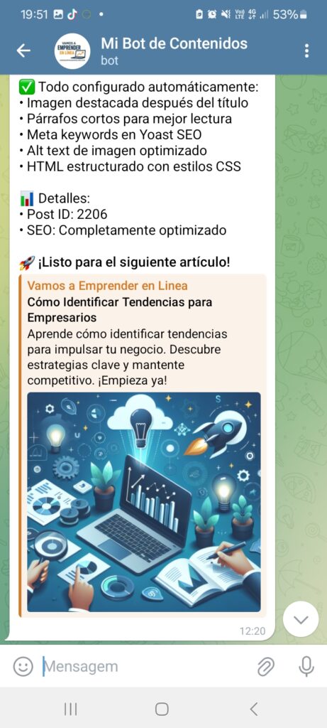 Bot en Telegram que escribe y publica por ti 10