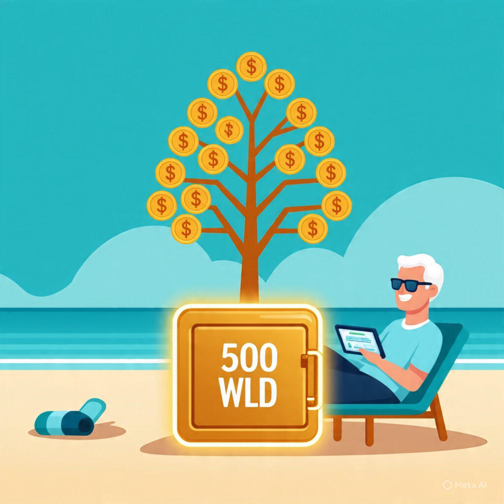 Cómo 500 WLD Pueden Convertirse en Tu Pensión Cripto Desde 2035