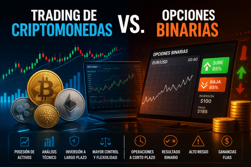 ¿Cripto o Binarias? Descubre Cómo Ganar Dinero en Trading de Forma Inteligente en 2026