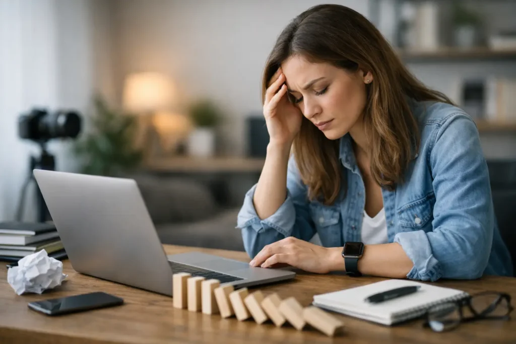 10 errores al emprender online que frenan tu avance