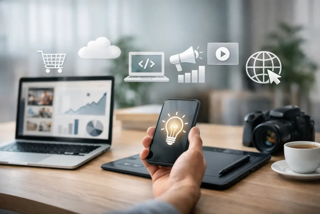 12 ideas de servicios digitales rentables para empezar