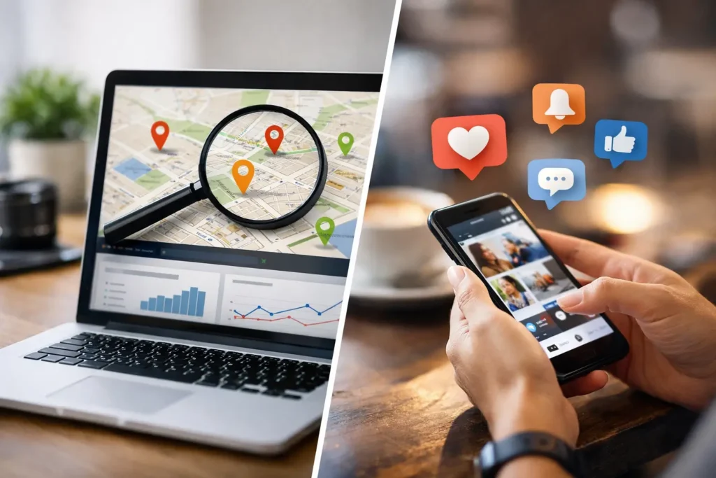 SEO local vs redes sociales para vender más