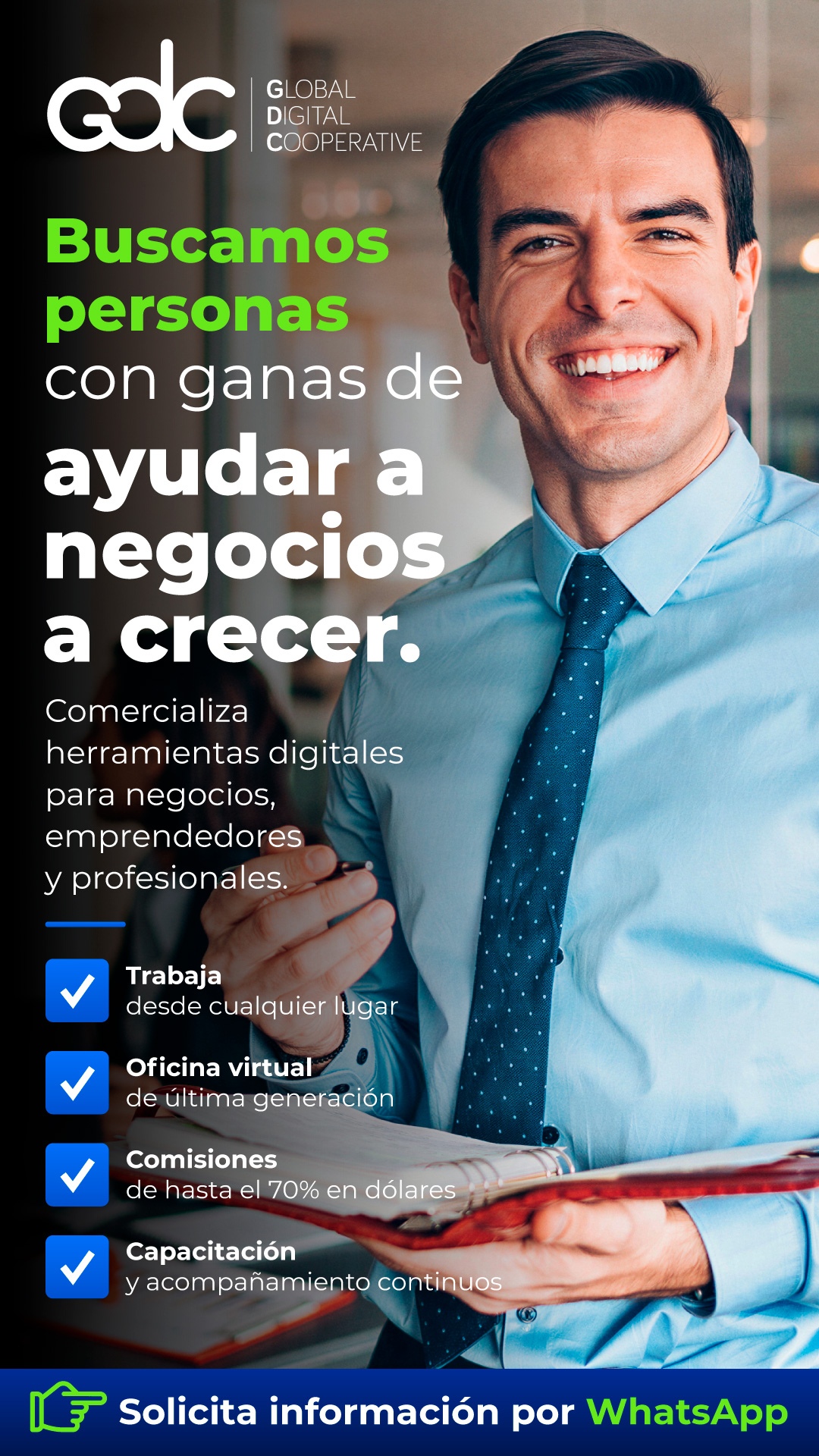 Buscamos personas con ganas de ayudar a negocios a crecer