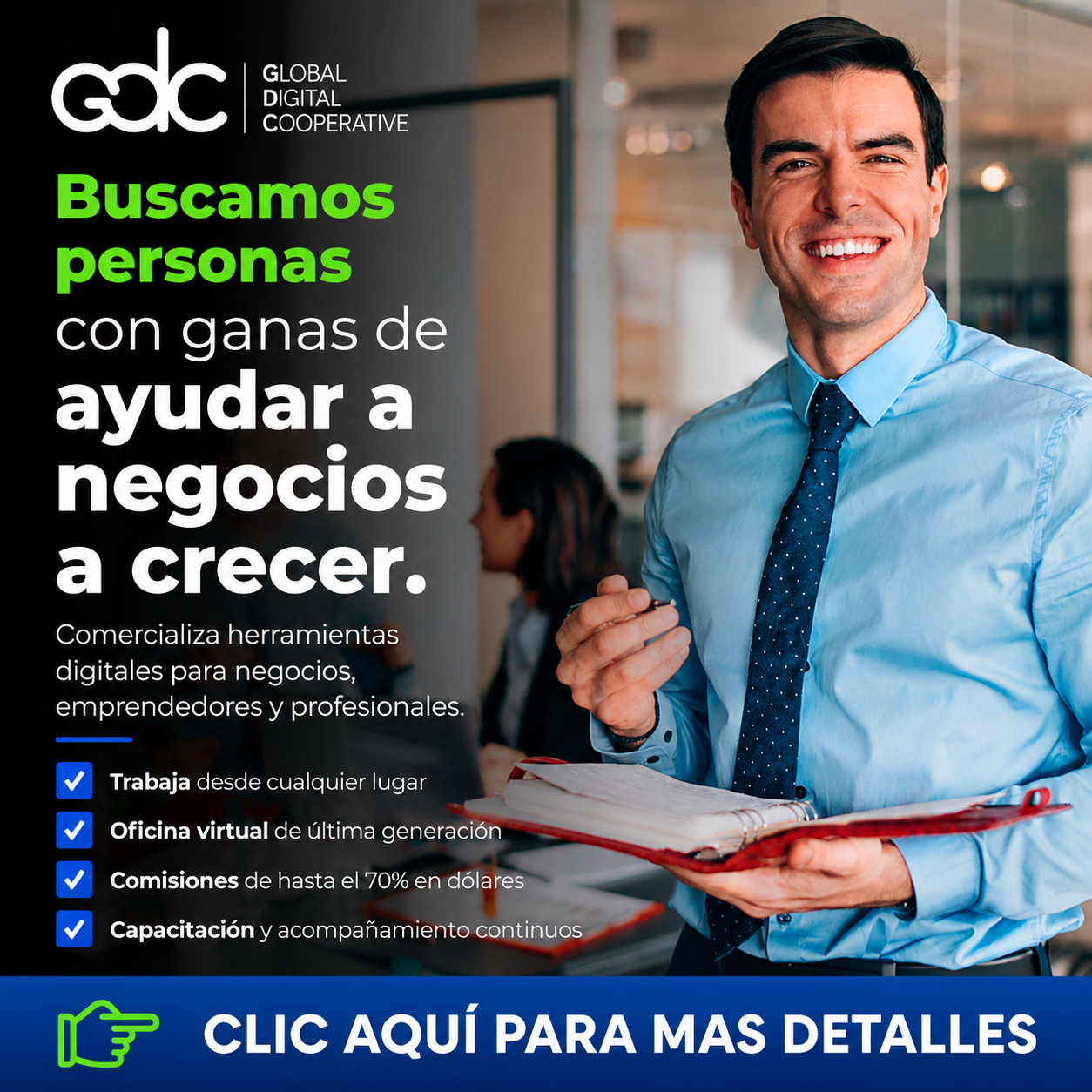 Buscamos personas con ganas de ayudar a negocios a crecer