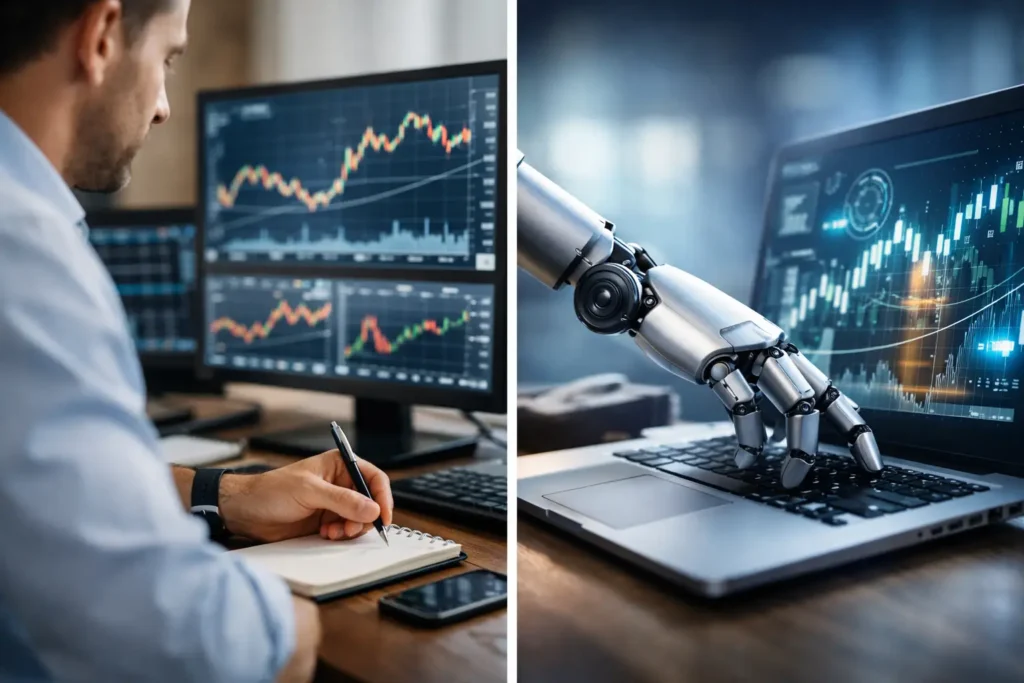Trading manual vs automático: cuál te conviene