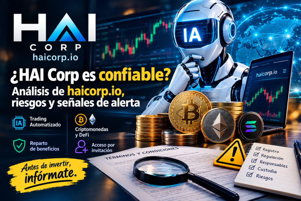 Análisis de HAI Corp y haicorp.io: trading con inteligencia artificial, criptomonedas y riesgos de inversión.