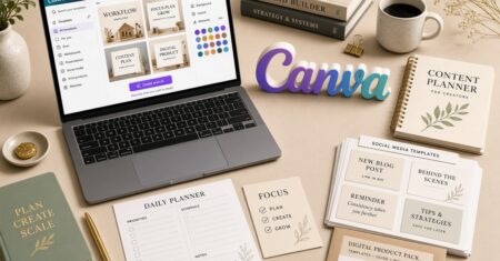 Crea plantillas Canva con IA y véndelas en masa